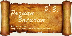 Poznan Baturan vizit kartica